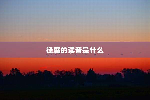 径庭的读音是什么