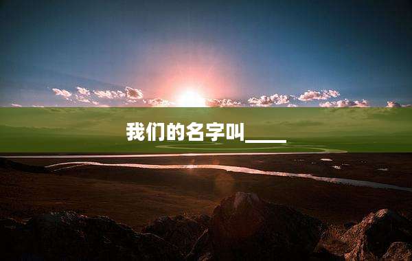 我们的名字叫____