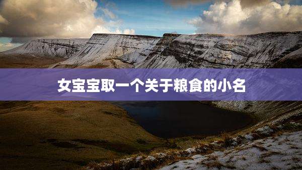 女宝宝取一个关于粮食的小名