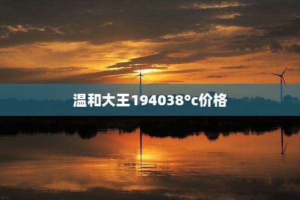 温和大王194038°c价格