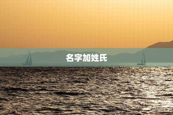 名字加姓氏