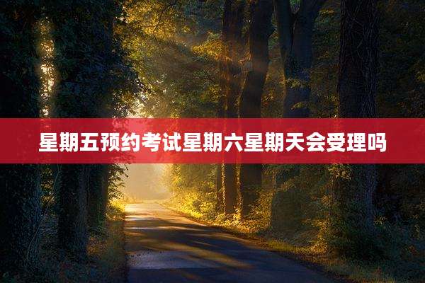 星期五预约考试星期六星期天会受理吗