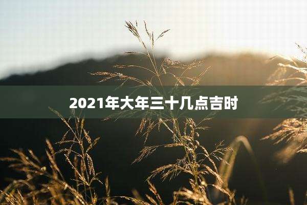 2021年大年三十几点吉时