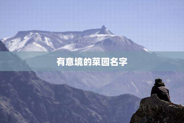 有意境的菜园名字
