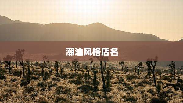 潮汕风格店名