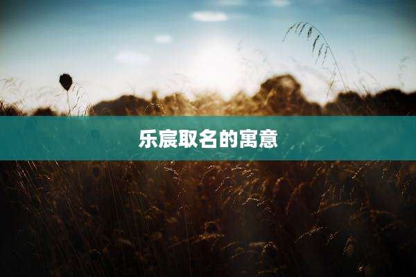 乐宸取名的寓意