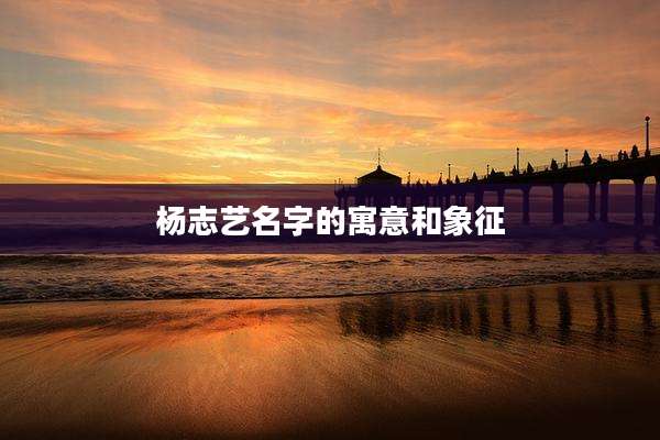 杨志艺名字的寓意和象征