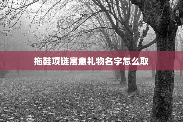 拖鞋项链寓意礼物名字怎么取