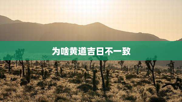 为啥黄道吉日不一致