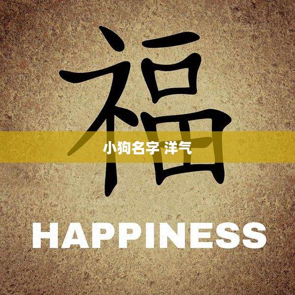 小狗名字 洋气