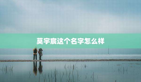 莫宇宸这个名字怎么样