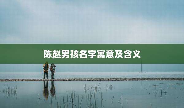 陈赵男孩名字寓意及含义