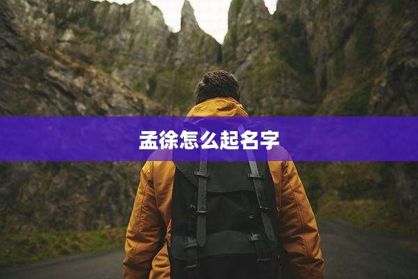 孟徐怎么起名字