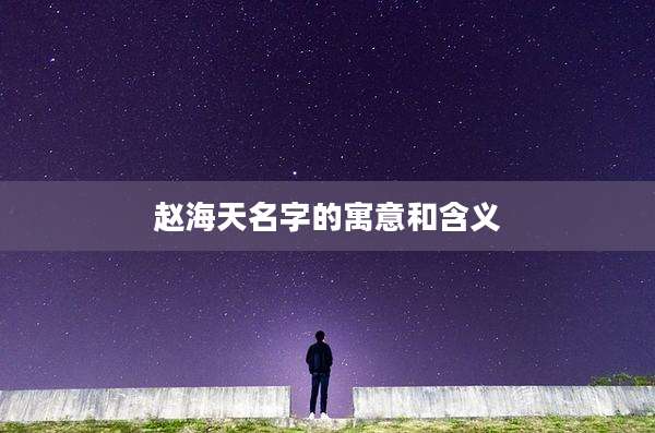 赵海天名字的寓意和含义