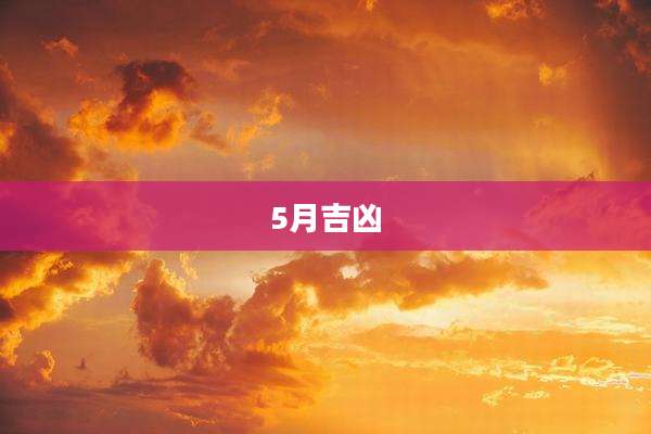 5月吉凶