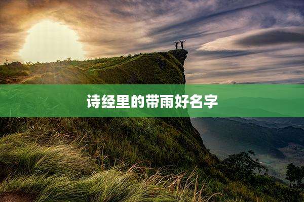 诗经里的带雨好名字