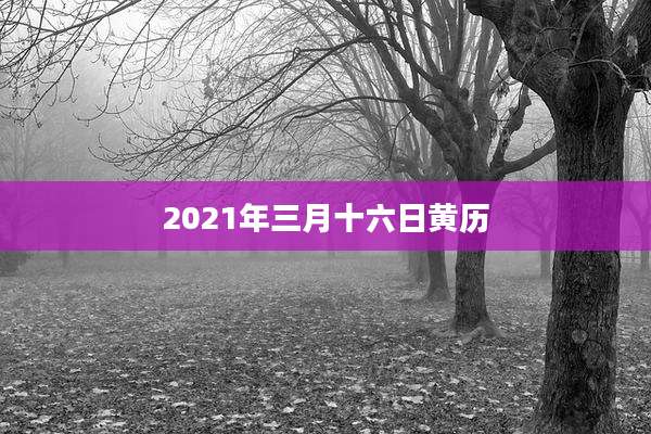 2021年三月十六日黄历