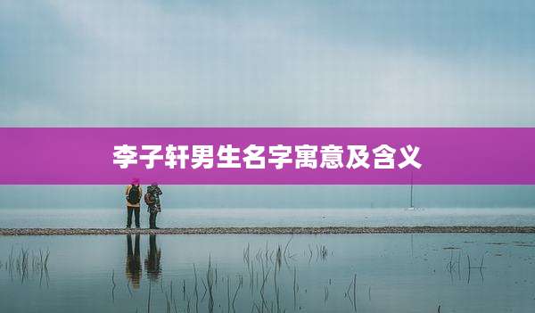 李子轩男生名字寓意及含义