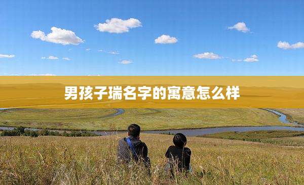 男孩子瑞名字的寓意怎么样