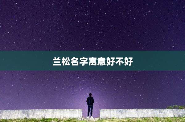 兰松名字寓意好不好