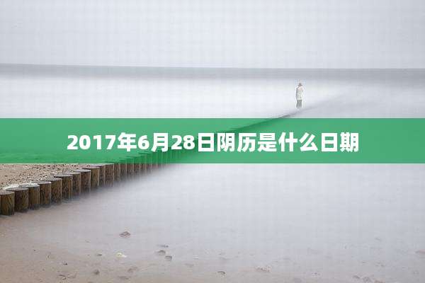 2017年6月28日阴历是什么日期