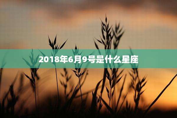 2018年6月9号是什么星座