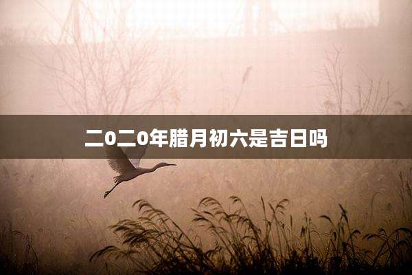 二0二0年腊月初六是吉日吗