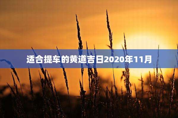 适合提车的黄道吉日2020年11月