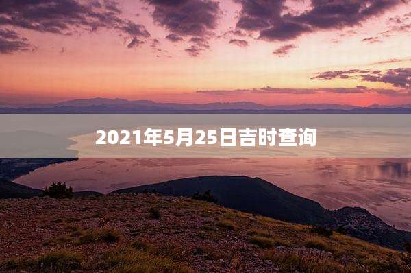 2021年5月25日吉时查询