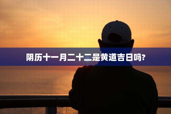 阴历十一月二十二是黄道吉日吗?