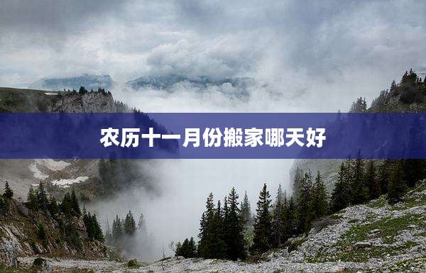 农历十一月份搬家哪天好