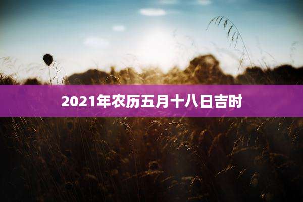 2021年农历五月十八日吉时