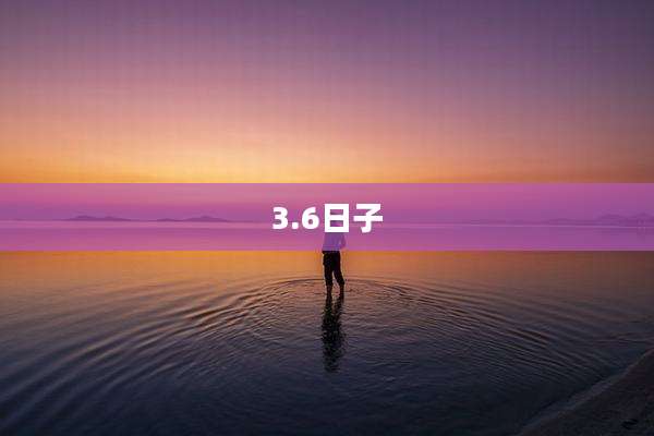 3.6日子