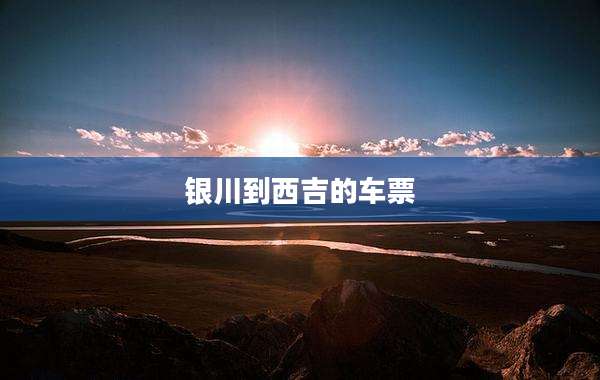 银川到西吉的车票