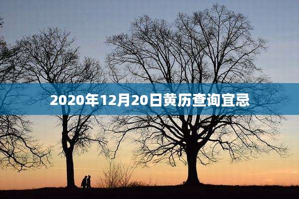 2020年12月20日黄历查询宜忌