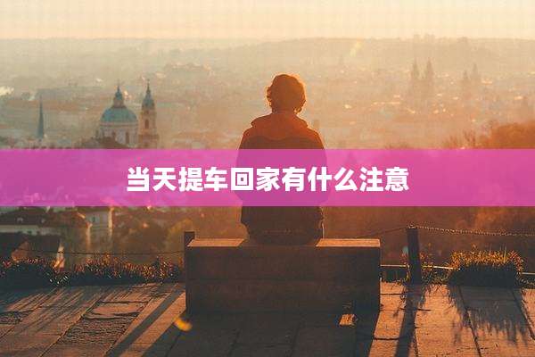 当天提车回家有什么注意
