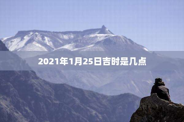 2021年1月25日吉时是几点