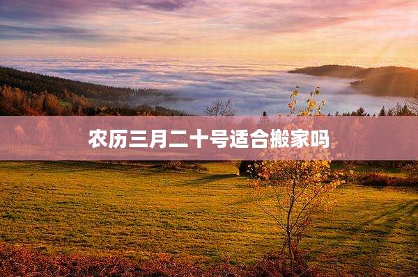 农历三月二十号适合搬家吗