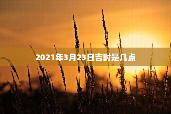 2021年3月23日吉时是几点