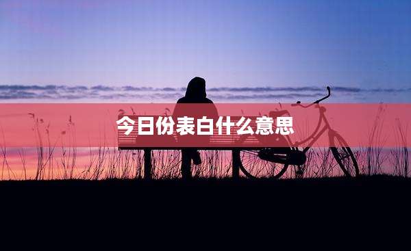 今日份表白什么意思