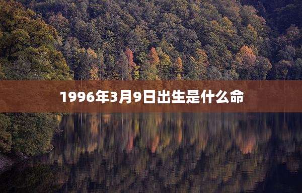 1996年3月9日出生是什么命