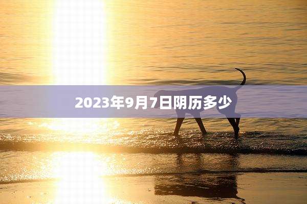 2023年9月7日阴历多少