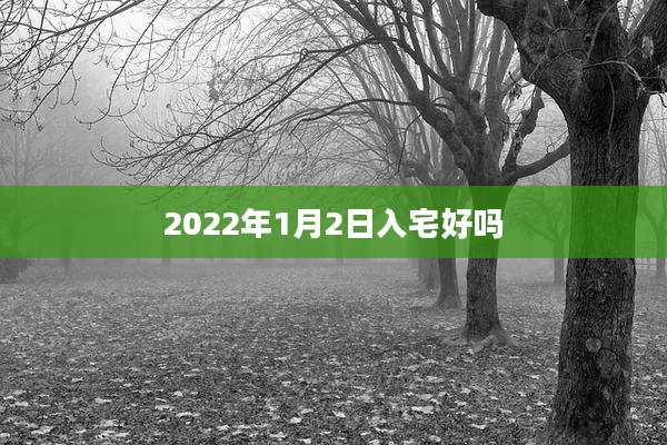 2022年1月2日入宅好吗