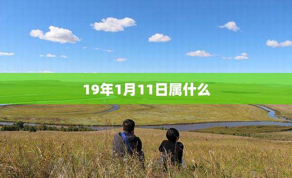19年1月11日属什么