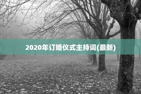 2020年订婚仪式主持词(最新)