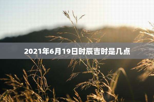 2021年6月19日时辰吉时是几点