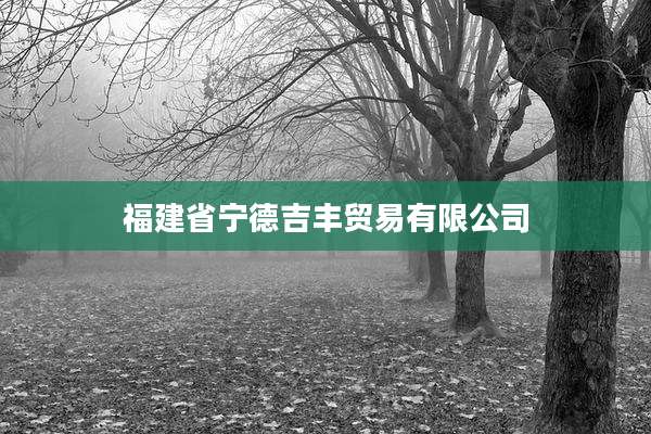 福建省宁德吉丰贸易有限公司