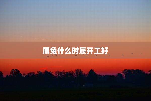 属兔什么时辰开工好