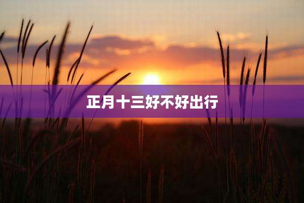 正月十三好不好出行