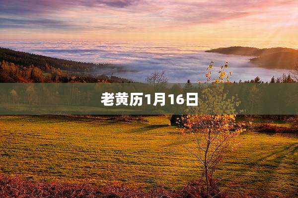 老黄历1月16日